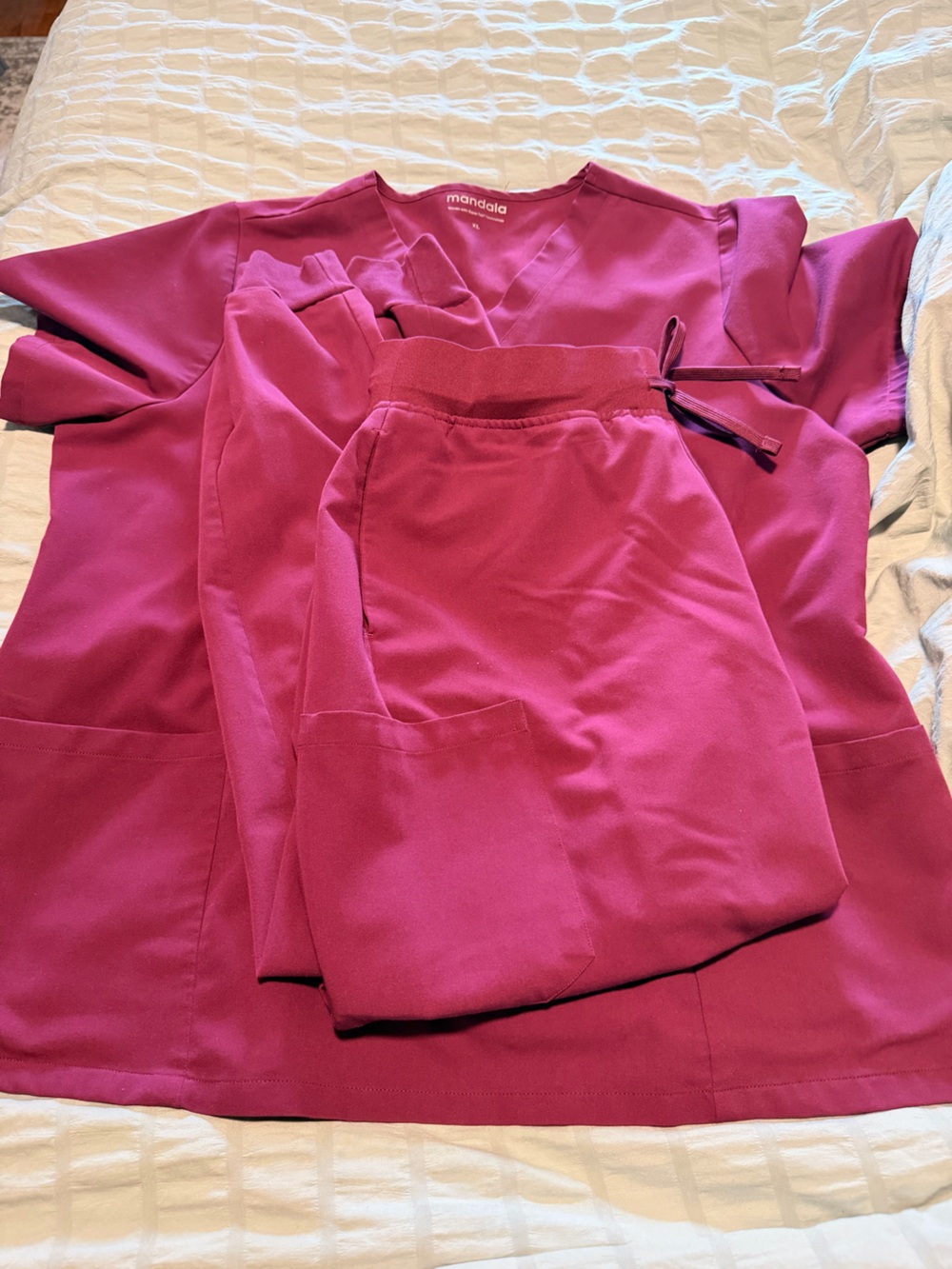 Mandala Scrub Set- Plum